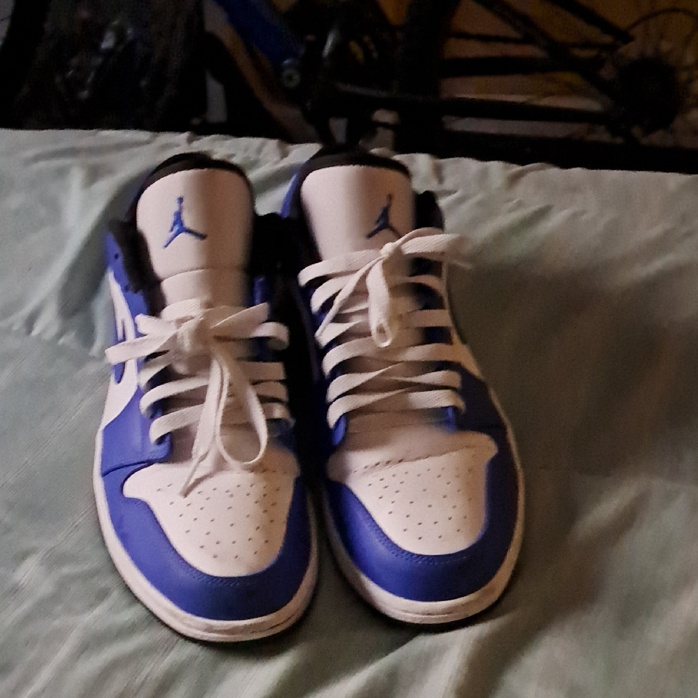 Adults Blue and White Sneakers